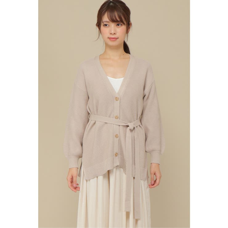ベルト付きニットカーディガン | ikka  | 詳細画像7 