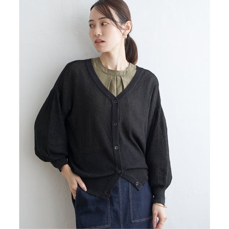 Vネックラメニットカーディガン | ikka  | 詳細画像11 