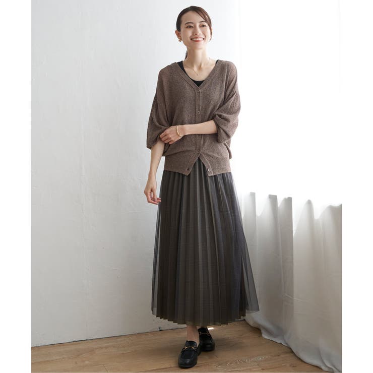 Vネックラメニットカーディガン | ikka  | 詳細画像16 