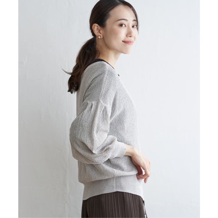 Vネックラメニットカーディガン | ikka  | 詳細画像17 