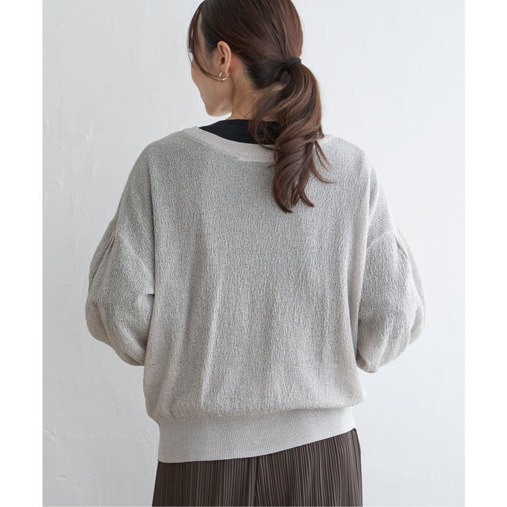 Vネックラメニットカーディガン | ikka  | 詳細画像18 