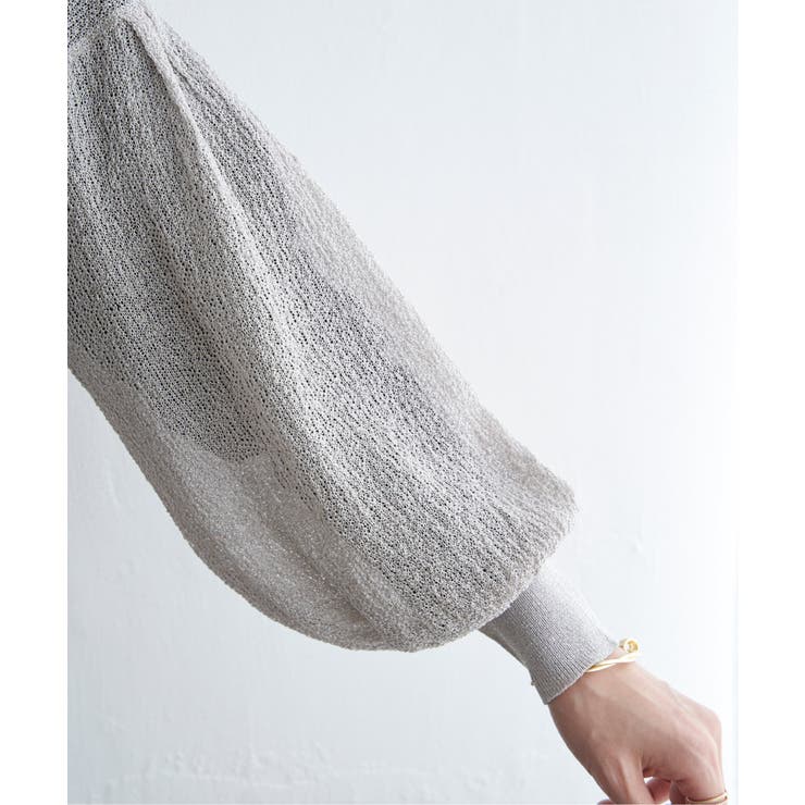 Vネックラメニットカーディガン | ikka  | 詳細画像22 