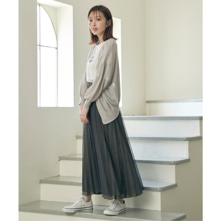 Vネックラメニットカーディガン | ikka  | 詳細画像5 