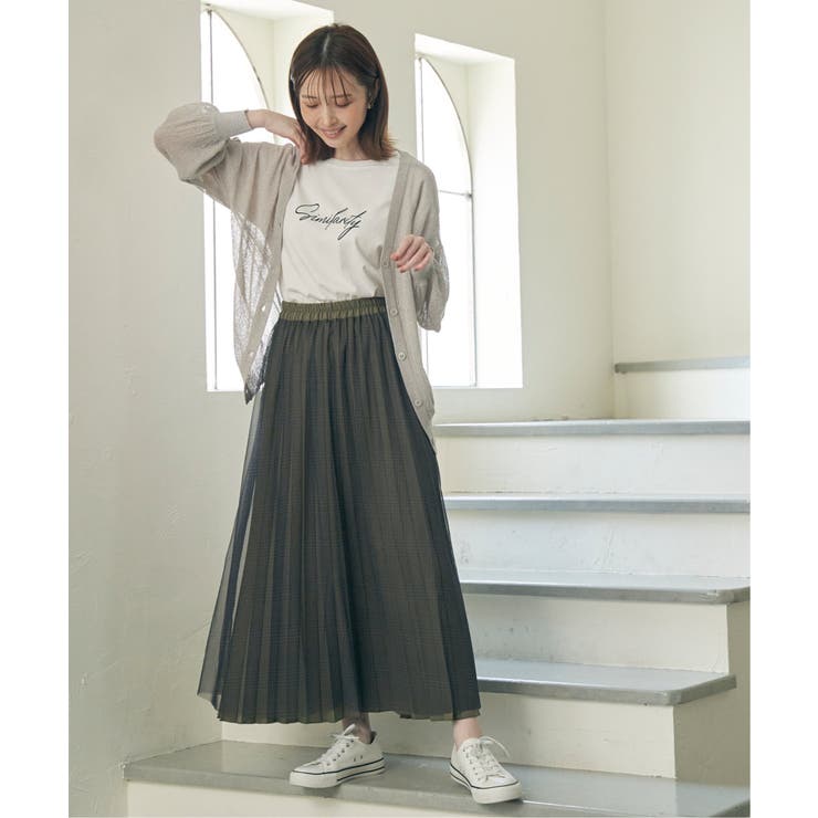 Vネックラメニットカーディガン | ikka  | 詳細画像6 