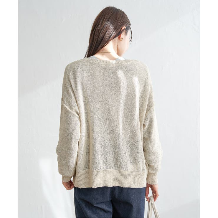 ブークレーＶネックカーディガン | ikka  | 詳細画像14 