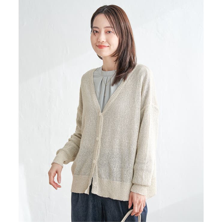ブークレーＶネックカーディガン | ikka  | 詳細画像2 