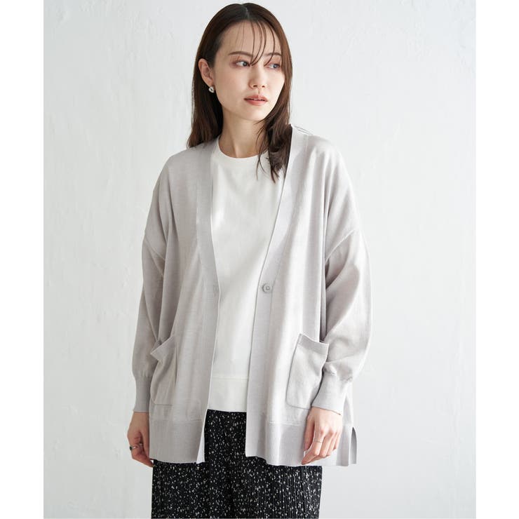 洗えるさらっとVネックカーディガン | ikka  | 詳細画像11 