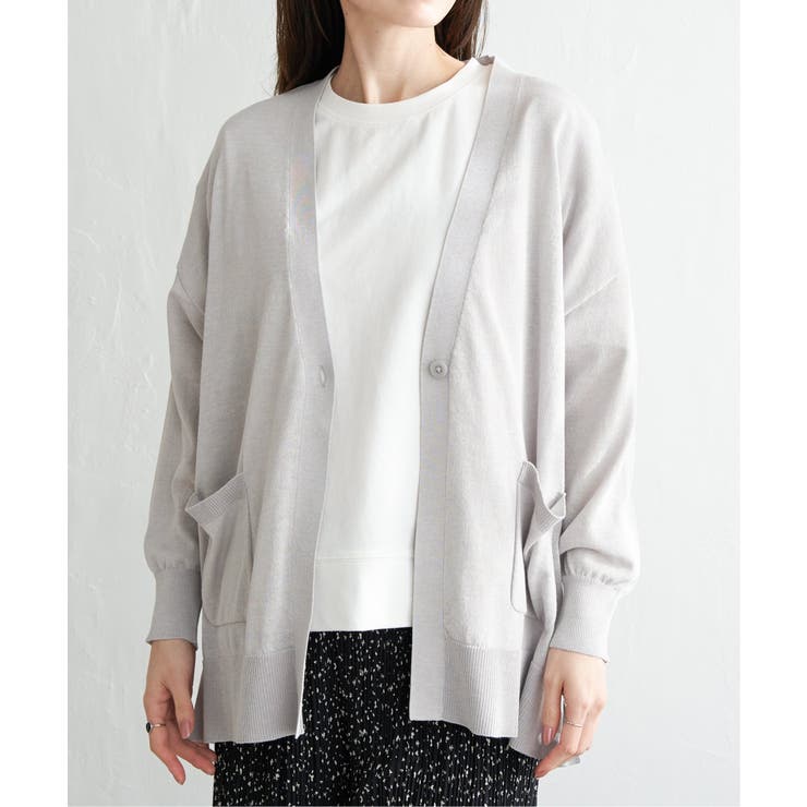 洗えるさらっとVネックカーディガン | ikka  | 詳細画像12 