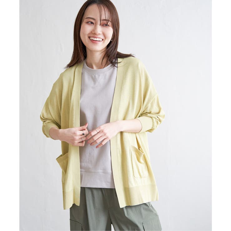 洗えるさらっとVネックカーディガン | ikka  | 詳細画像16 