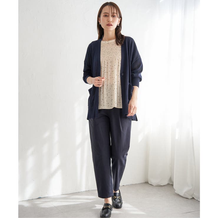 洗えるさらっとVネックカーディガン | ikka  | 詳細画像21 