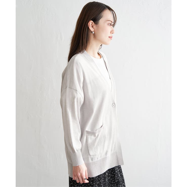 洗えるさらっとVネックカーディガン | ikka  | 詳細画像22 