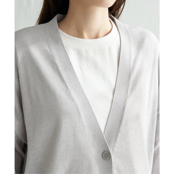 洗えるさらっとVネックカーディガン | ikka  | 詳細画像25 
