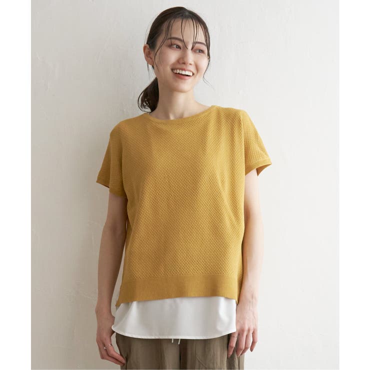 ハニカム柄ニットアンサンブル | ikka  | 詳細画像1 