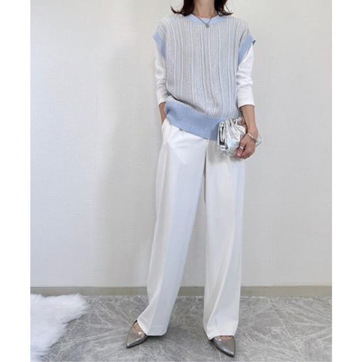 サイドボタンニットベストアンサンブル | ikka  | 詳細画像8 