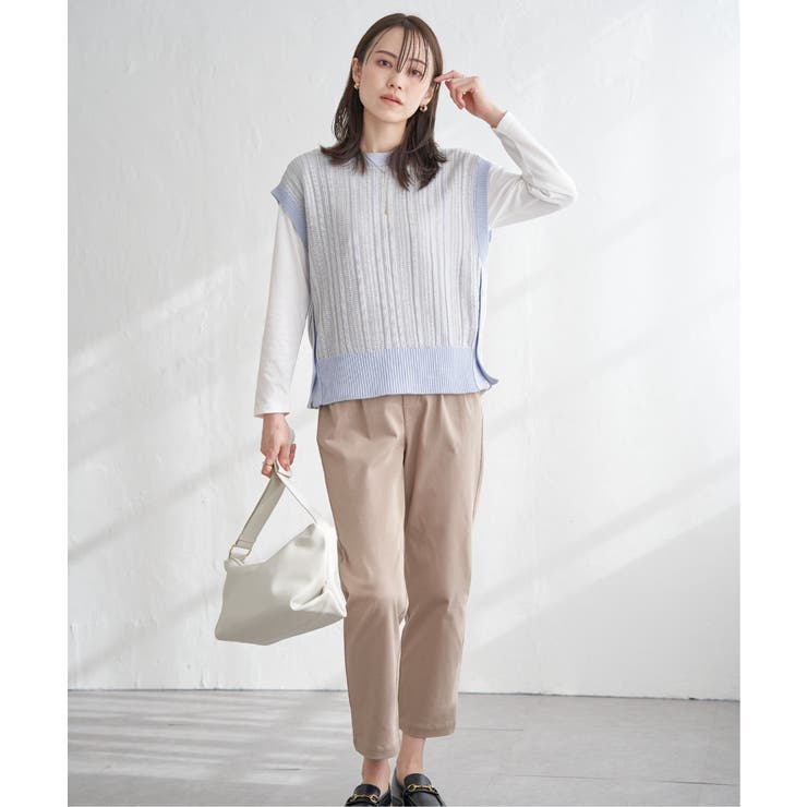 サイドボタンニットベストアンサンブル | ikka  | 詳細画像11 