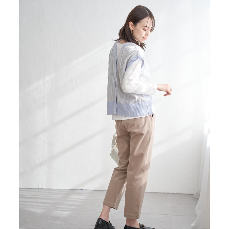 サイドボタンニットベストアンサンブル | ikka  | 詳細画像12 