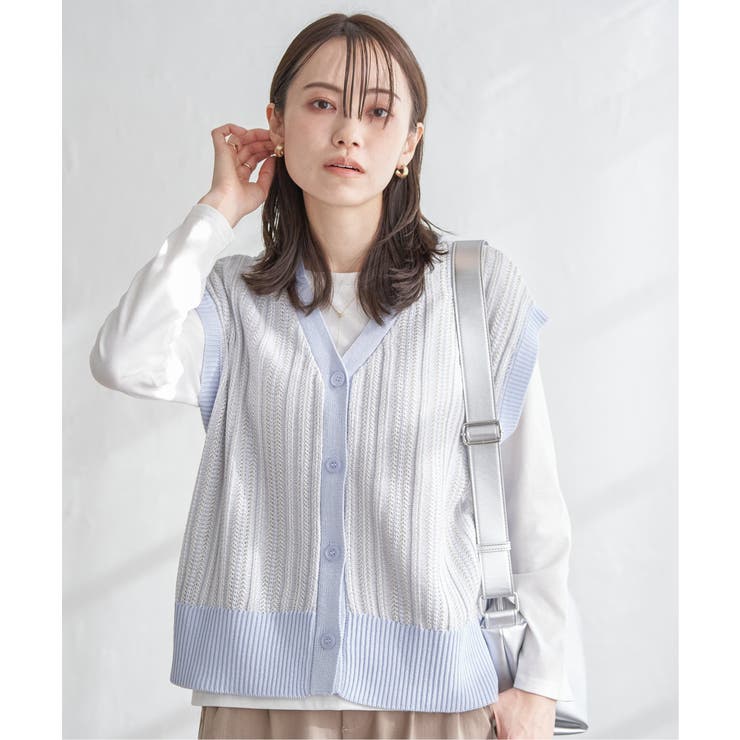 サイドボタンニットベストアンサンブル | ikka  | 詳細画像13 