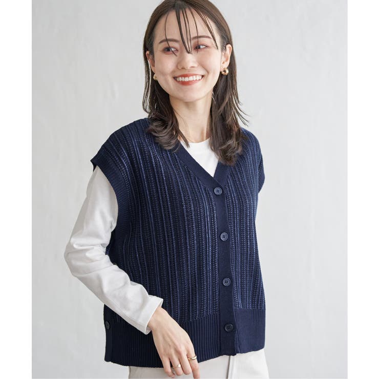 サイドボタンニットベストアンサンブル | ikka  | 詳細画像16 