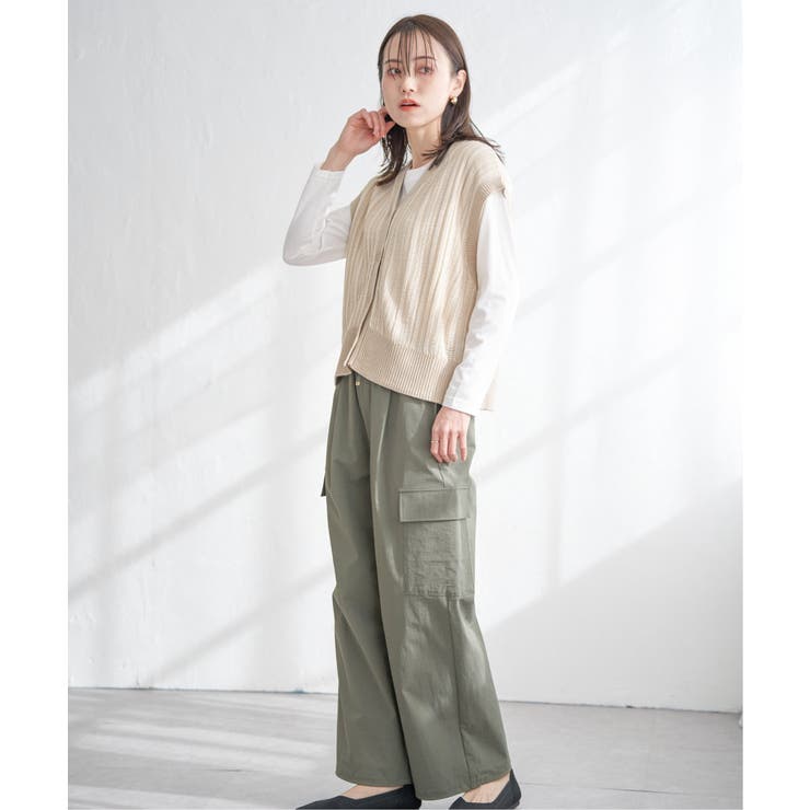 サイドボタンニットベストアンサンブル | ikka  | 詳細画像21 