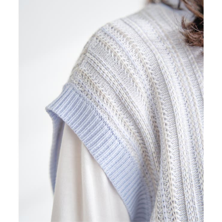 サイドボタンニットベストアンサンブル | ikka  | 詳細画像30 