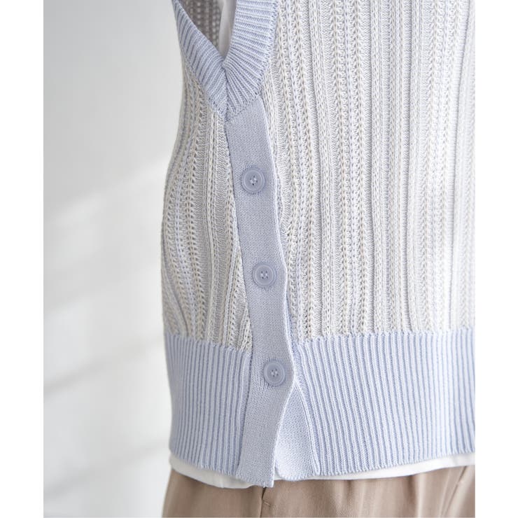 サイドボタンニットベストアンサンブル | ikka  | 詳細画像31 