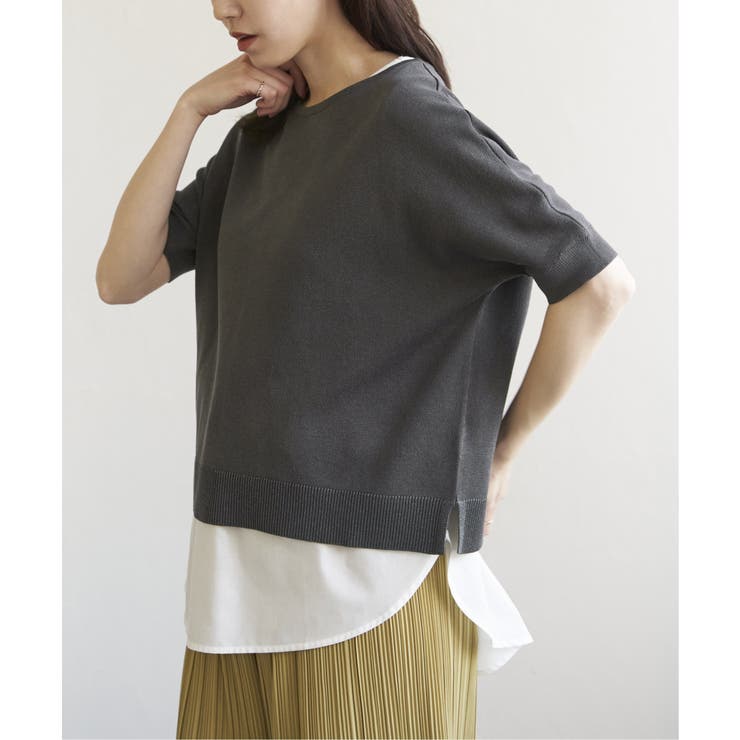 【2点セット】ドルマン裾ラメニットアンサンブル | ikka  | 詳細画像9 