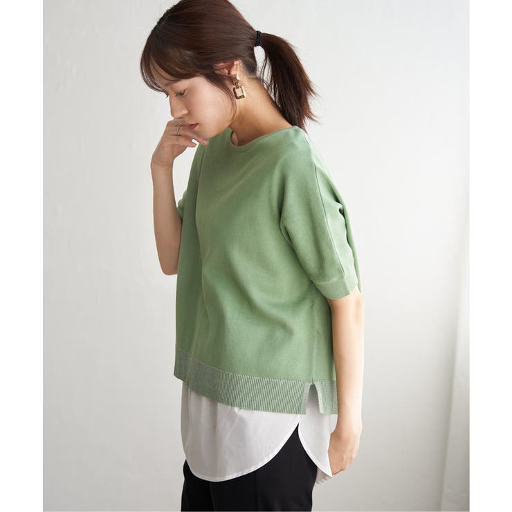 【2点セット】ドルマン裾ラメニットアンサンブル | ikka  | 詳細画像12 