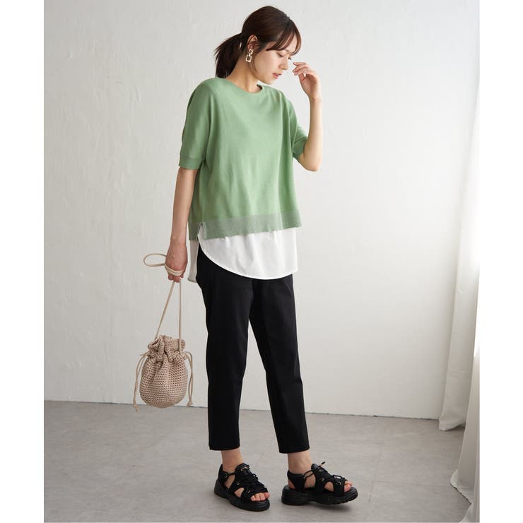 【2点セット】ドルマン裾ラメニットアンサンブル | ikka  | 詳細画像14 