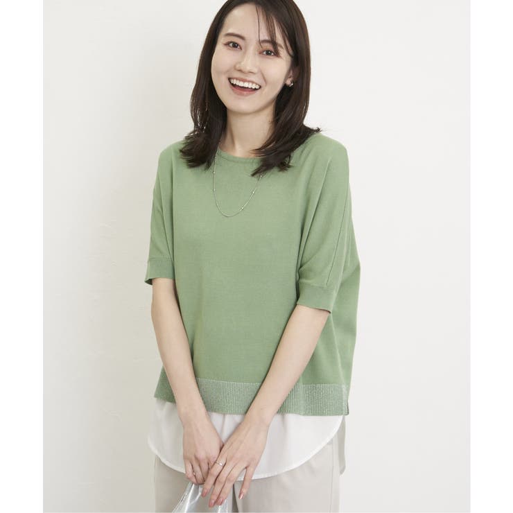 【2点セット】ドルマン裾ラメニットアンサンブル | ikka  | 詳細画像15 