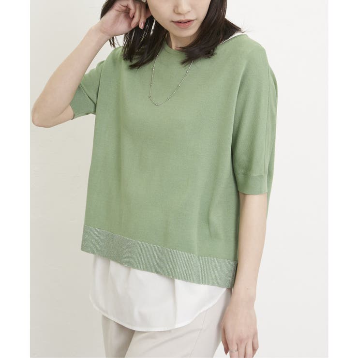 【2点セット】ドルマン裾ラメニットアンサンブル | ikka  | 詳細画像16 