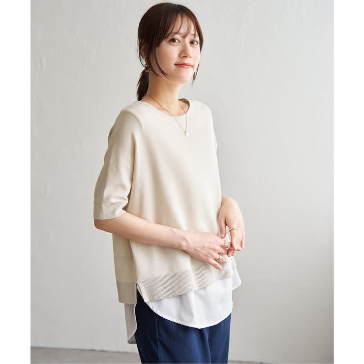 【2点セット】ドルマン裾ラメニットアンサンブル | ikka  | 詳細画像1 