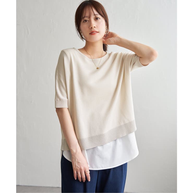 【2点セット】ドルマン裾ラメニットアンサンブル | ikka  | 詳細画像2 