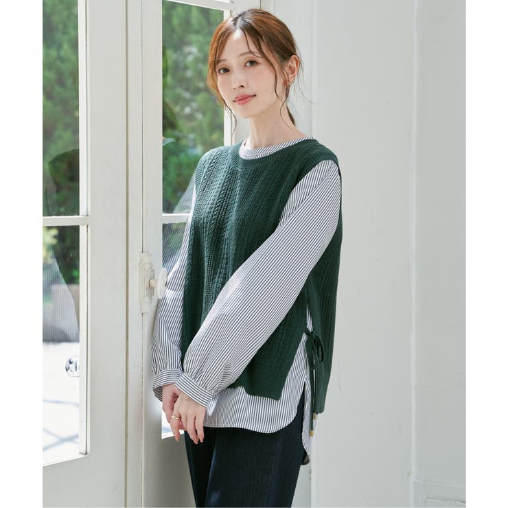 【雑誌InRed11月号掲載】ニットベストブラウスセット  | ikka  | 詳細画像6 