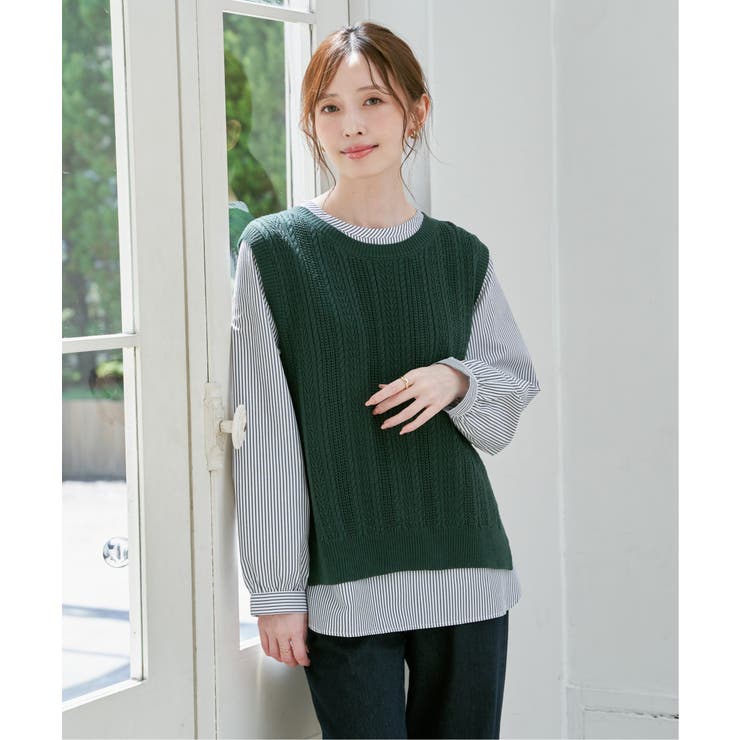 【雑誌InRed11月号掲載】ニットベストブラウスセット  | ikka  | 詳細画像8 