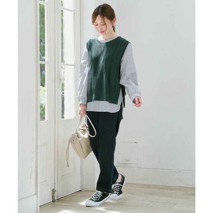 【雑誌InRed11月号掲載】ニットベストブラウスセット  | ikka  | 詳細画像10 