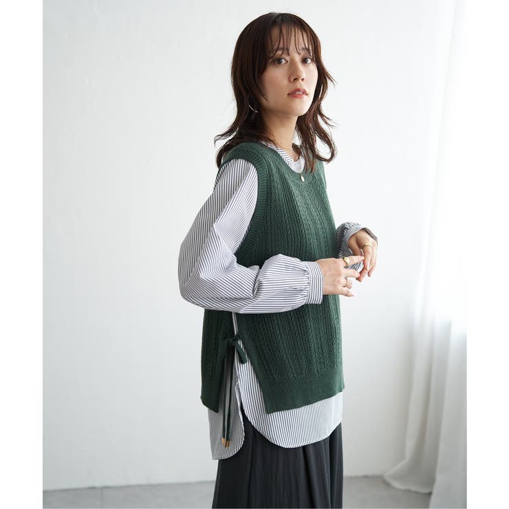 【雑誌InRed11月号掲載】ニットベストブラウスセット  | ikka  | 詳細画像12 