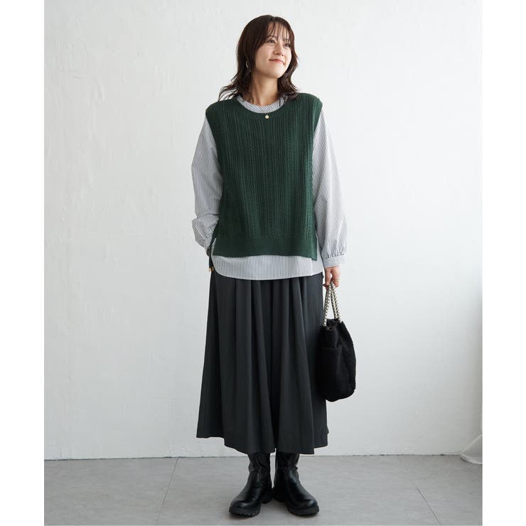 【雑誌InRed11月号掲載】ニットベストブラウスセット  | ikka  | 詳細画像14 