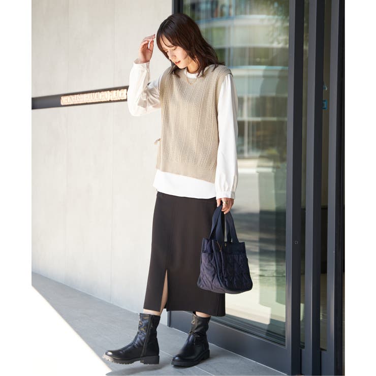 【雑誌InRed11月号掲載】ニットベストブラウスセット  | ikka  | 詳細画像15 