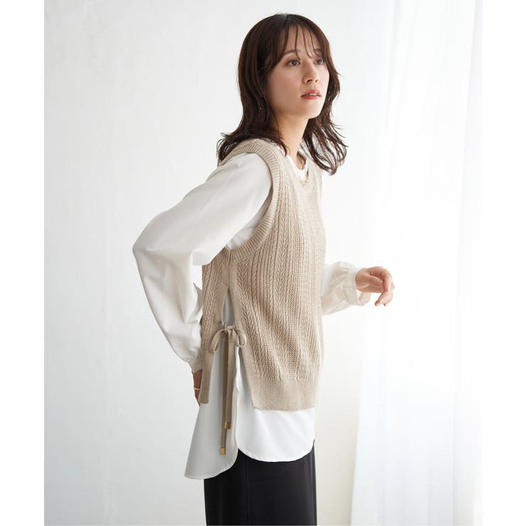 【雑誌InRed11月号掲載】ニットベストブラウスセット  | ikka  | 詳細画像16 