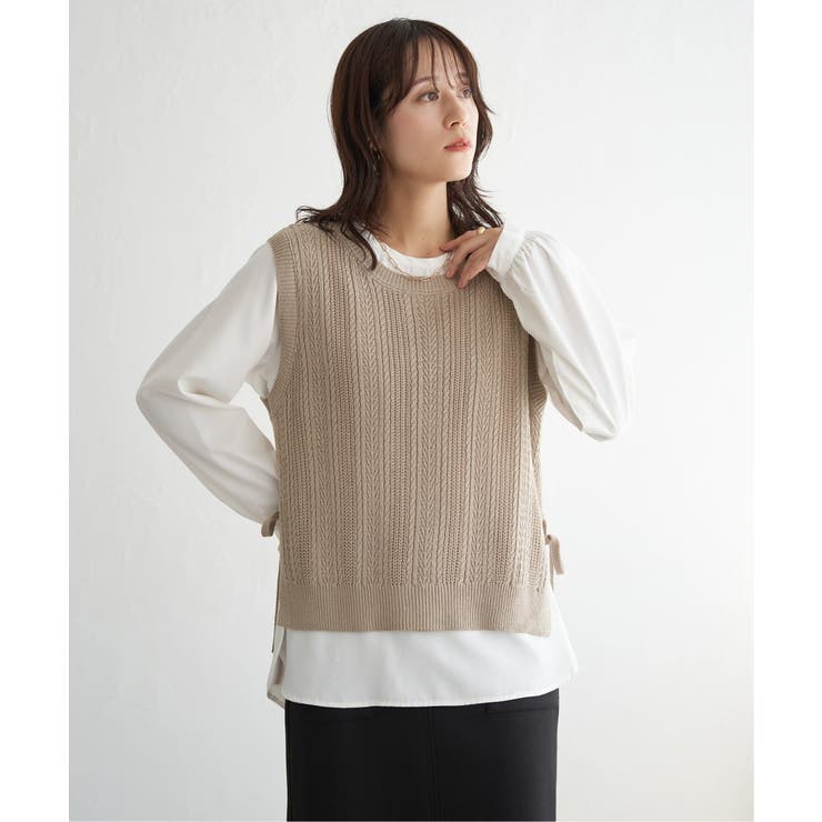 【雑誌InRed11月号掲載】ニットベストブラウスセット  | ikka  | 詳細画像17 