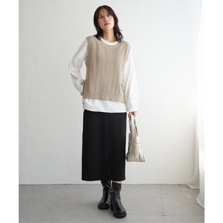 【雑誌InRed11月号掲載】ニットベストブラウスセット  | ikka  | 詳細画像18 