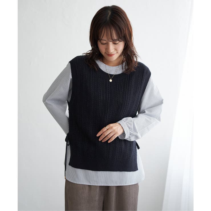 【雑誌InRed11月号掲載】ニットベストブラウスセット  | ikka  | 詳細画像19 