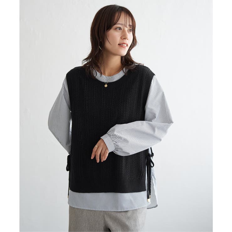 【雑誌InRed11月号掲載】ニットベストブラウスセット  | ikka  | 詳細画像25 