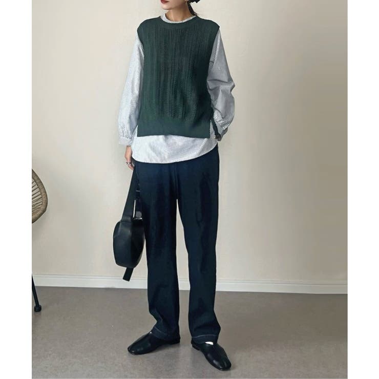 【雑誌InRed11月号掲載】ニットベストブラウスセット  | ikka  | 詳細画像2 