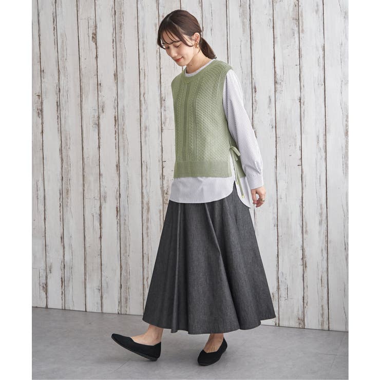 【2点セット】ニットベストブラウスセット | ikka  | 詳細画像8 