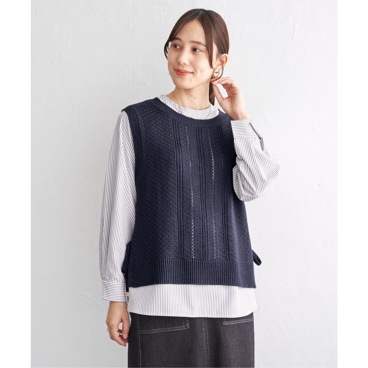 【2点セット】ニットベストブラウスセット | ikka  | 詳細画像11 