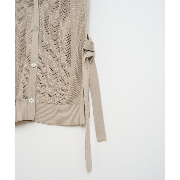 綿混サイドリボンニットベスト | ikka  | 詳細画像23 