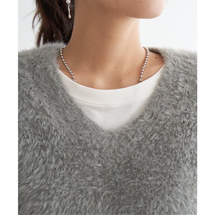 フェザーＶネックベスト | ikka  | 詳細画像11 