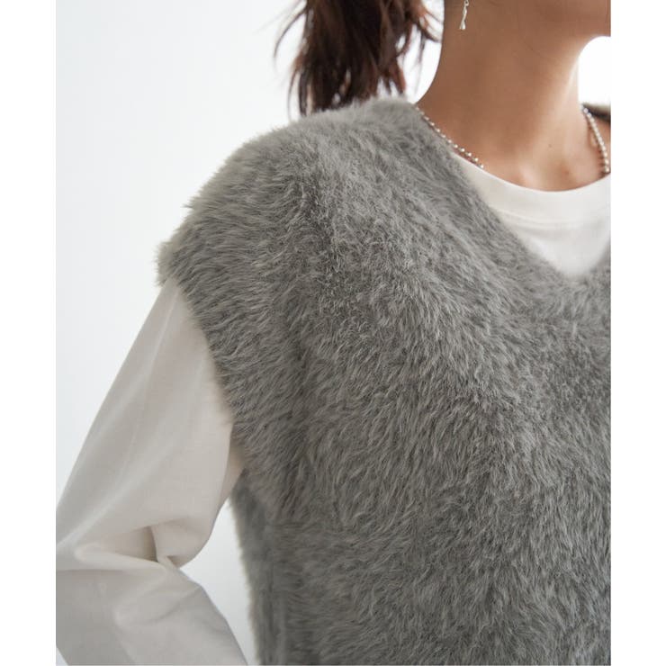 フェザーＶネックベスト | ikka  | 詳細画像12 