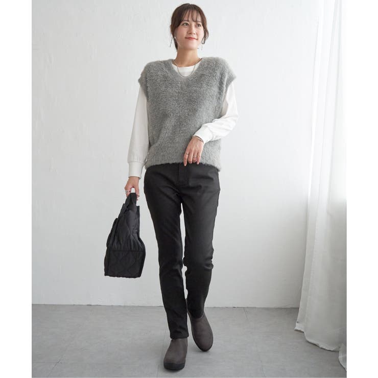 フェザーＶネックベスト | ikka  | 詳細画像3 